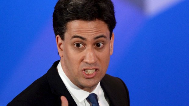 Could Ed be PM? Labour leader Ed Miliband takes part in a BBC Question Time program with the three main party leaders at Leeds Town Hall.