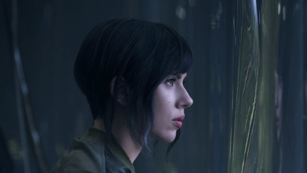 Scarlett Johansson plays the Major (minus her original Asian name) in Ghost in the Shell.