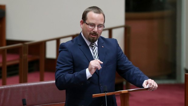 Senator Ricky Muir, who was elected with half of one per cent of the primary vote in Victoria.