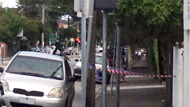 Hotham Street was closed as police inspected the suspicious package.