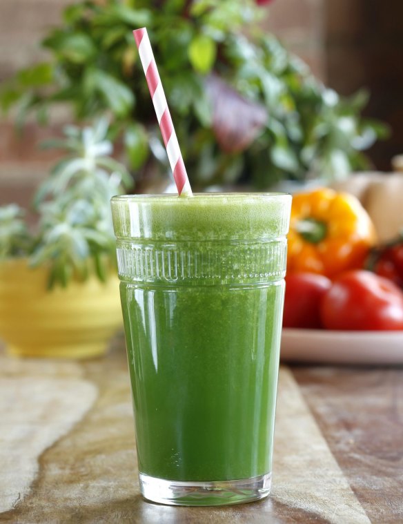 It takes seconds to make a green smoothie for breakfast.