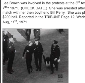 The photo the ABC showed Senator Rhiannon, which she believed showed her and her boyfriend at an anti-apartheid protest. It was actually Verity and Meredith Burgmann.