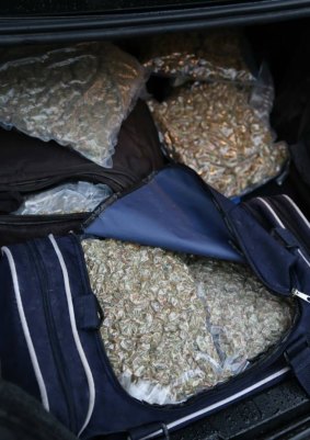 Police siezed 45 kilograms of cannabis and 4 kilograms of a precursor to the drug ice from the plane.