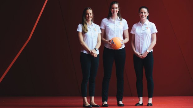 Georgia Clayden, Shannon O'Connor, and Leigh Kalsbeek are the ACT representatives in the Canberra Giants this season.