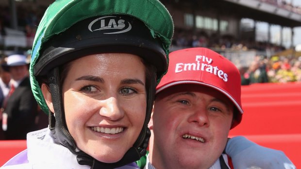 Michelle Payne with brother and strapper, Stephen Payne.