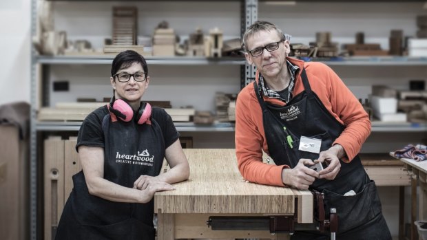 Carol and Stuart Faulkner from Heartwood Creative Woodworking teach daytime and evening woodworking classes and they need to be located within industrial zoning. 