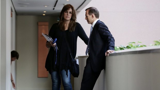 Former prime minister Tony Abbott with his chief of staff Peta Credlin.