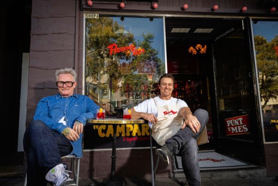 Piccolo Bar's designer Michael Delaney (left) and new owner David Spanton.