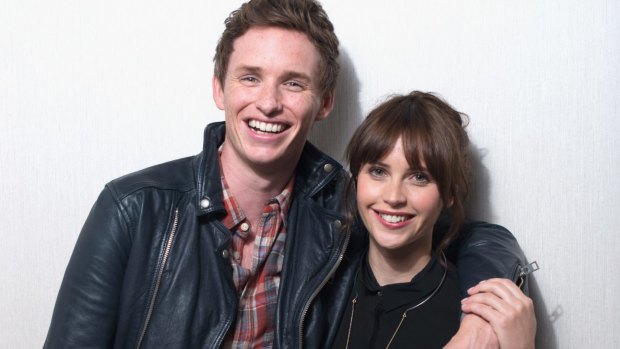 Actors Eddie Redmayne and Felicity Jones of "Theory of Everything" at the 2014 Toronto International Film Festival 