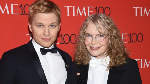 Farrow attends this year's Time 100 Gala with his actress mother, Mia. 