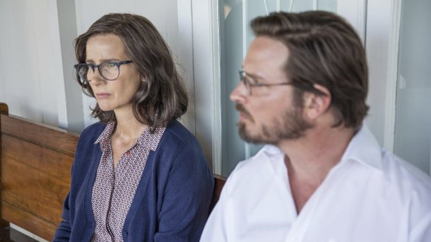 Rachel Griffiths and Aden Young in <i>Don't Tell</i>.


