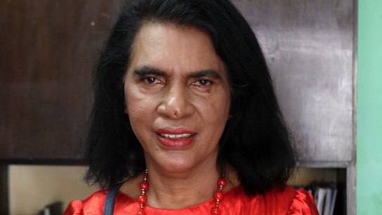 Mami Yuli, an Indonesian transgender woman.
