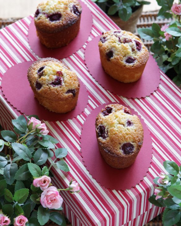 Lemon and (frozen or fresh) raspberry friands <a href="https://www.goodfood.com.au/recipes/raspberry-and-lemon-friands-20111018-29wtz"><b>(Recipe here)</b></a>.