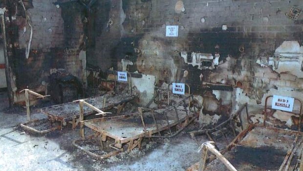The aftermath of the Quakers Hill Nursing Home fire in November 2011.