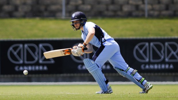Alyssa Healy made 65 not out with the bat for NSW after being hit on the head.