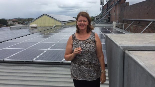 Brisbane solar energy: Brisbane Powerhouse chief operating officer Lyn Patch with PV Institute chairman Renata Egan