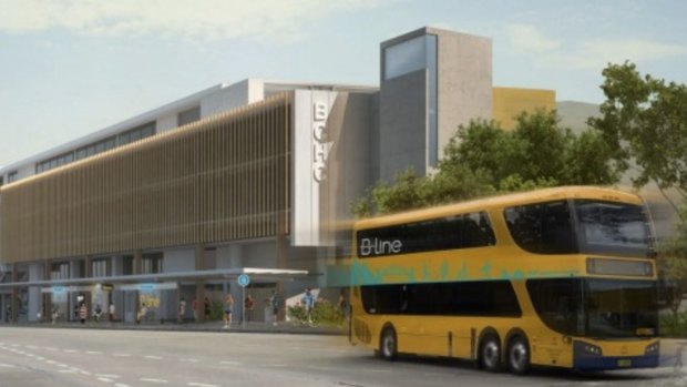 An artist's impression shows a new B-Line style bus.
