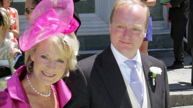 Prince Carlos de Bourbon-Parme and his mother Princess Irene at a Dutch royal wedding in 2012.