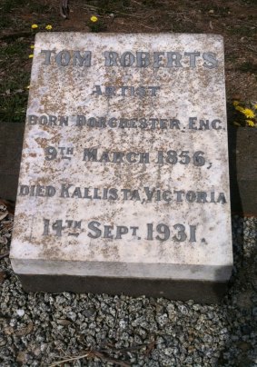 Tom Roberts' gravestone.