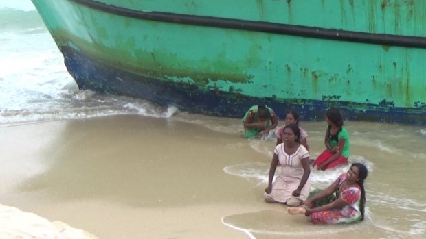 The women suffered mild injuries making their way to shore.