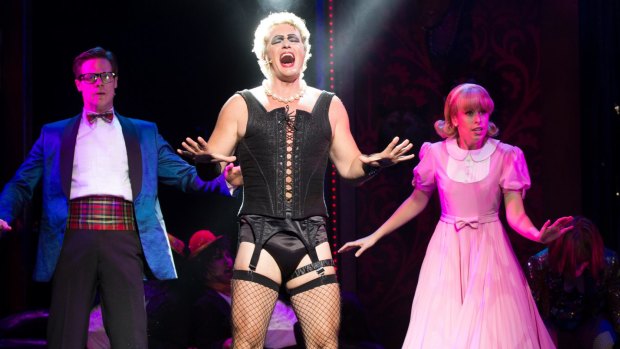 Craig McLachlan, centre, performing in Rocky Horror Show in 2015.