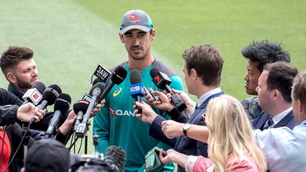 Centre of attention: Mitchell Starc's chances of a return at the SCG would be boosted by a lively wicket.