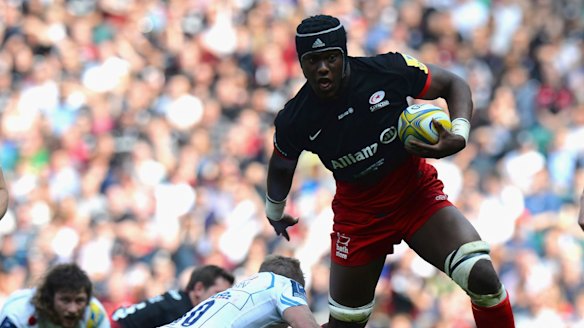 One to watch: Maro Itoje on the run for Saracens.