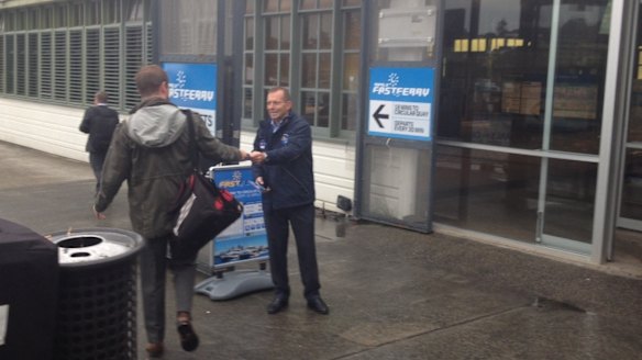 Tony Abbott on the campaign trail earlier this week.