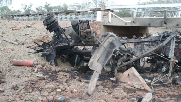 The remains of the truck.