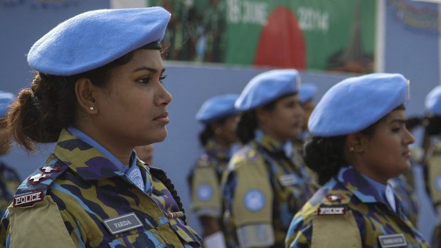 A documentary following a mostly Muslim force of women who head to Haiti as a UN peacekeeping unit ... <i>A Journey of a Thousand Miles</i>.