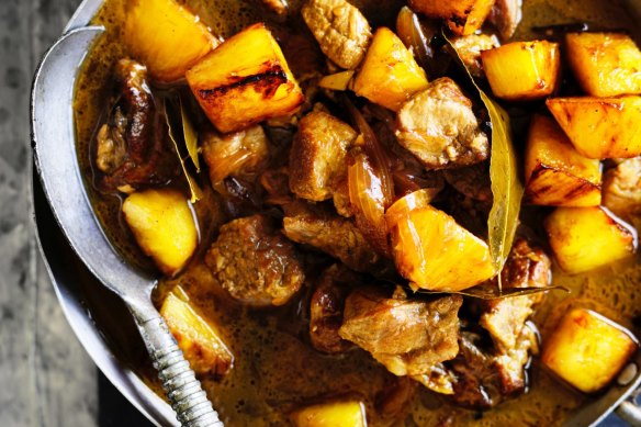 Adam Liaw's pork and pineapple adobo.