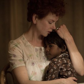 Sunny Pawar and Nicole Kidman in Lion.