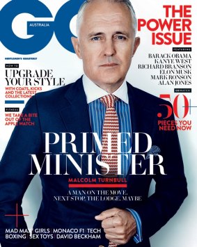The latest edition of <i>GQ</i> magazine featuring Communications Minister Malcolm Turnbull.