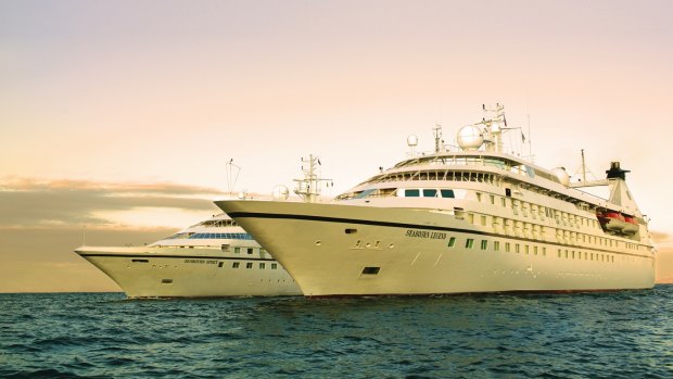 Luxury life: Seabourn Spirit and Seabourn Legend.