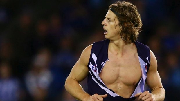 Unfortunately for some, Nat Fyfe's blow-up doll comes with shirt on.