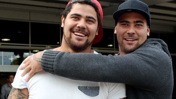 Banned: Brothers David and Andrew Fifita.