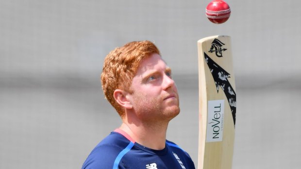 England's Jonny Bairstow at training at the MCG.