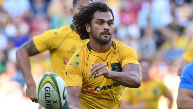 Golden chance: Karmichael Hunt had a great year rugby-wise in 2017, with a Wallabies debut in June.