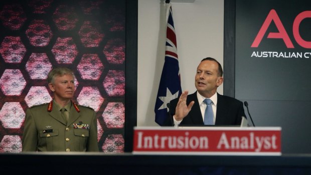 Them Prime Minister Tony Abbott opened the Australian Cyber Security Centre last November.