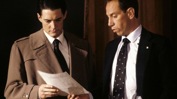 Ferrer with co-star Kyle MacLachlan in the original Twin Peaks.