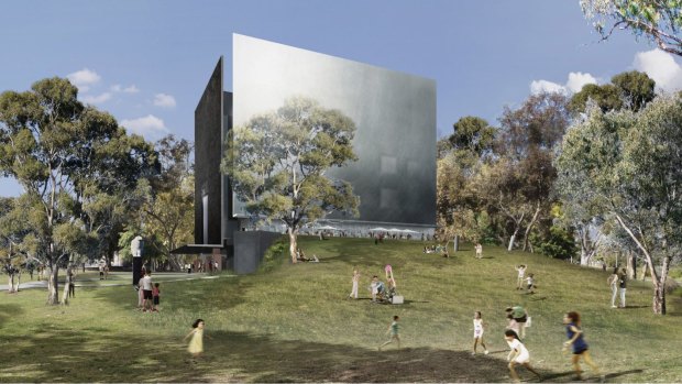 Denton Corker Marshall's proposal for SAM. SAM will house philanthropist Carrillo Gantner's Indigenous art as well as a nationally significant ceramics collection.