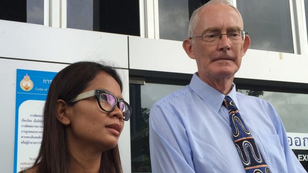 Alan Morison, Australian editor of the website Phuketwan and his colleague Chutima Sidasathian. 