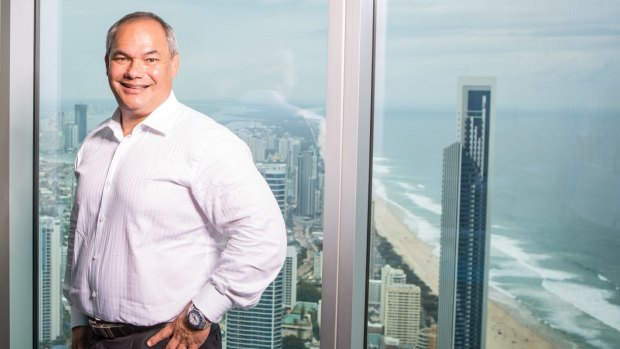 Gold Coast  mayor Tom Tate on the observation deck of Q1.