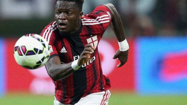 Sulley Muntari, pictured in Milan colours in 2014.
