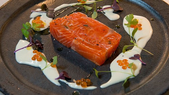 The ocean trout terrine and horseradish. 