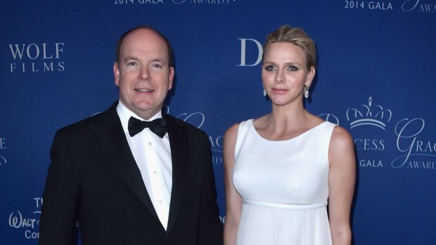 Prince Albert and Princess Charlene of Monaco attend the 2014 Princess Grace Awards Gala in Beverly Hills on Wednesday.

