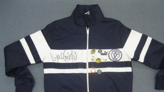 The items include a Victorian athletics jacket signed by British track star Linford Christie.