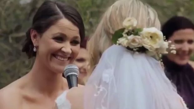 A still from the Marriage Equality ad aired during The Bachelor finale.