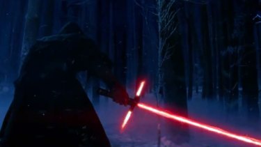 Cloaked in darkness –Adam Driver as Kylo Ren in <i>Star Wars: The Force Awakens</i>.