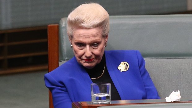 Bronwyn Bishop, 73, has posted out a glossy pamphlet to the 96 preselectors who will decide her fate. 
